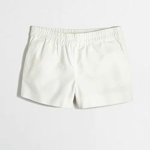 J. Crew White Elastic Pull-on Shorts